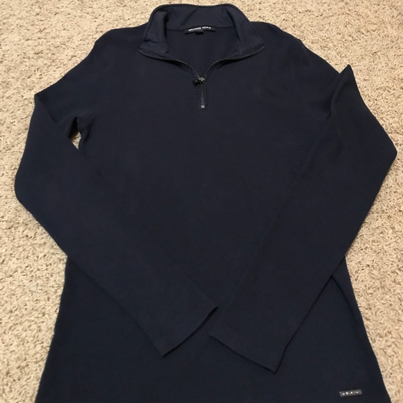 ✨SALE✨ Michael Kors 1/4 Zip Navy Sweater - Picture 2 of 5